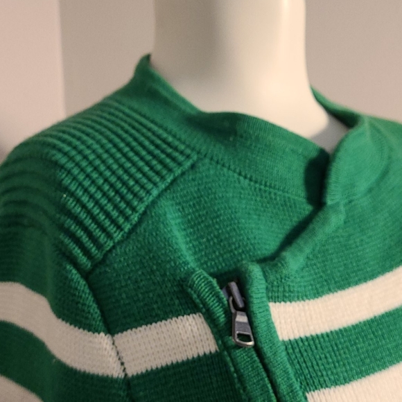 GAP green striped cotton sweater - Picture 3 of 13